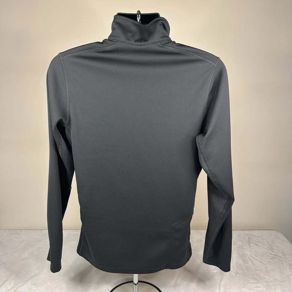 Montreat College Nike Dri Fit 1/4 Zip Pullover Mens Small Gray Side Pocket EUC